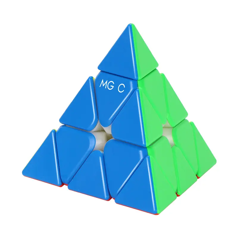 YJ MGC EVO 3x3x3 Magnetic Pyramid Magic Cube Stickerless Triangle Rubix Speed Pyraminxes Puzzle Fidget Children Toys Rubick Cubo
