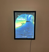 Taille personnalisée 24x36 27x40 Affiche de film de théâtre Cadre à pression noir Boîte à lumière LED Signe Décoration murale Boîte à lumière LED Affichage