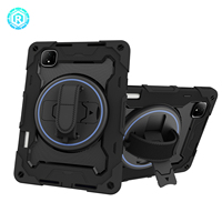 Étui pour tablette en silicone souple anti-stress avec support rotatif porte-crayon pour Huawei Honor Pad GT Pro 12.3