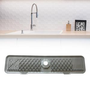 Gray Silicone Sink Faucet <b>Drying</b> <b>Mat</b> Easily Installable Foldable <b>Kitchen</b> Accessory - Product Image 4