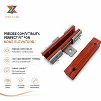 Accessoire d'ascenseur HZ6B, patin de guidage en polymère et métal, largeur 10/14/16mm, espacement des trous 58mm, compatible avec les ascenseurs KONE, utilisation hôtelière, garantie 1 an