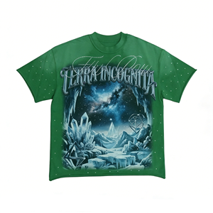 Fabricant de vêtements pour hommes sur mesure, effet délavé, pour marque professionnelle, t-shirt premium surdimensionné en coton peigné de haute qualité 250 g/m² - Product Image 1