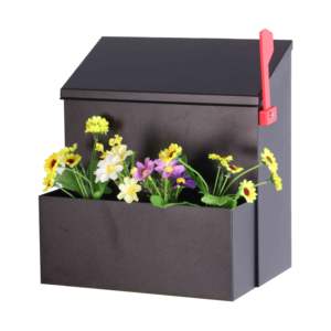 Boîte <span class=keywords><strong>aux</strong></span> <span class=keywords><strong>lettres</strong></span> murale avec jardinière, grande capacité, sécurisée, étanche, à ouverture verticale, pour extérieur - Product Image 2