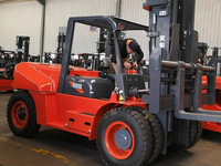 Chariot élévateur diesel robuste LG100DT de 10 tonnes, capacité de charge de 10 000 kg, hauteur de levage de 3 m, centre de charge de 600 mm, pneus pleins hydrauliques pour port et entrepôt