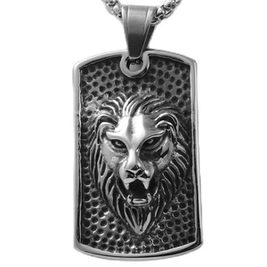 Collar con Colgante de León de Acero Inoxidable para Hombre, Diseño Geométrico de Animal, Joyería de Regalo 12087 - Product Image 5