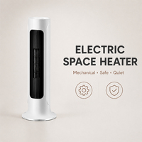 Radiateur tour électrique oscillant compact à trois niveaux de chauffage, silencieux, 1600W, pour les détaillants d'appareils électroménagers