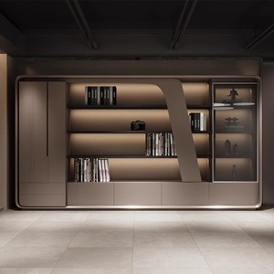 Archivador de Madera Estilo Industrial, Muebles de <span class=keywords><strong>Oficina</strong></span> con Estantería <span class=keywords><strong>para</strong></span> Libros de Estudio, <span class=keywords><strong>para</strong></span> Uso Gubernamental y Doméstico - Product Image 4