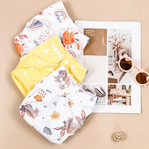 3 pcs/set happyflute Fast Delivery Top Supplier Cheapest Price Washable Baby Cloth Diaper Wholesale