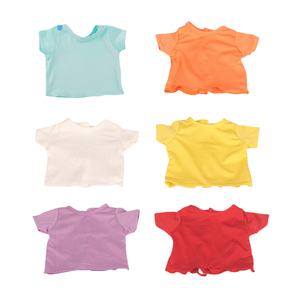 Hot 18 pollici ragazza americana bambola manica corta 43cm bambola shoff t-shirt 30cm orso vestiti giocattolo piccoli accessori per bambole di abbigliamento - Product Image 5