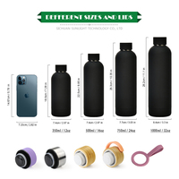 Bouteille d'eau isotherme en acier inoxydable bleu indigo 750 ml – Gourde isotherme sous vide 750 ml pour boissons fraîches