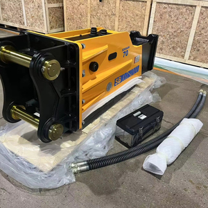 Martillo Neumático SUPER ROCK HAMMER Modelo SB70 con Bomba, Motor y Cilindro de 135 mm, 18-21 Toneladas, 1 Año de Garantía - Product Image 1