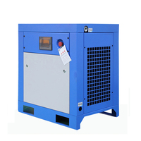 Secador inversor con compresor de tornillo portátil de acero de 30 barras Compresor de aire de bajo ruido de 7.5kw con motor PLC alimentado por gas