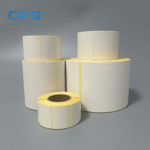 Étiquettes d'expédition thermiques personnalisées en gros, échantillons gratuits, 4x6, 50x25mm, 40x20mm, rouleau d'étiquettes codes-barres thermiques - Product Image 1