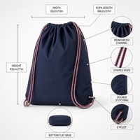 Sac de sport premium à cordon de serrage, sac à dos de sport, sac à cordon en polyester durable pour fitness, entraînement, vente en gros