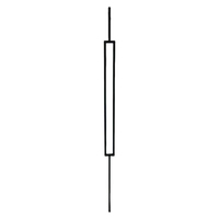 Barre de balustrade décorative en aluminium noir, style métal, avec boucle ovale unique pour escalier