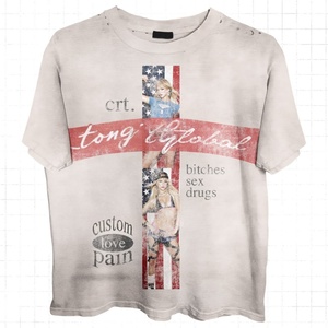T-shirt da Uomo Personalizzata con Stampa DTG, Vestibilità Regolare, Effetto Gemstone e Lavaggio Acido, 100% <span class=keywords><strong>Maglia</strong></span> Pesante - Product Image 1