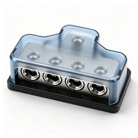 Support de fusible d'alimentation pour autoradio, bloc de distribution d'alimentation pour voiture 0/4AWG 1 entrée 4 sorties pour accessoires de répartiteur audio automobile