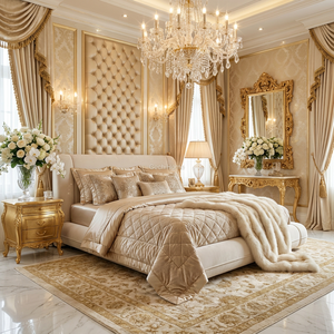 Letti King Size Personalizzabili, Supporto per Design e Disegni Disponibile, Mobili su Misura per Ville e Hotel, Design Gratuito - Product Image 1