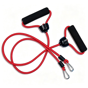 <span class=keywords><strong>Corde</strong></span> de traction universelle <span class=keywords><strong>pour</strong></span> fitness avec poignées en mousse, compatible avec la plateforme vibrante, le stepper et l'appareil d'entraînement abdominal - Product Image 1