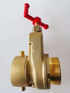 Válvula de compuerta de boca de riego FXM de 2 ''-1/2'', válvula de seguridad contra incendios, válvula de volante de hierro pintado en rojo de 300PSI