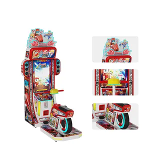 Funspace Wholesale Hot Game Center Indoor Coin Operated Video Driving Simulator Arcade Kid Racing Bike Game Machine