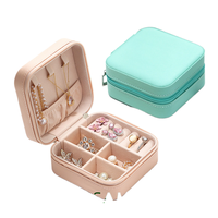 Échantillon Gratuit - Étui de Rangement Portable de Luxe en Cuir PU avec Logo Personnalisé pour Bijoux, Bagues et Colliers - Boîte d'Organisation de Voyage pour Bijoux