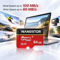 Carte mémoire Nandstor Factory haute vitesse OEM TF 64 Go 128 Go 256 Go 512 Go 1 To U3 V30 A1 pour drone, caméra stabilisée, appareil intelligent