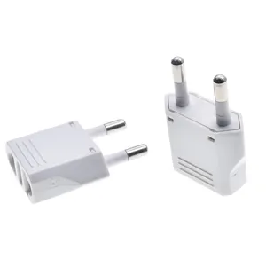 Adaptateur de prise US vers EU rond 2 broches cuivre 4.0 4.8mm convertisseur de voyage pour adaptateur de prise américain vers européen CE fcc Rohs