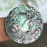 20mm délicat nacre lune croissant étoile filles camée pendentif coquille sculptée vadrouille déesse camée cabochon
