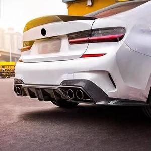 CMST Style Carbon Fiber/ABS Glänzend Schwarzer Heckdiffusor mit LED-Leuchten für BMW 3er G20 <span class=keywords><strong>M</strong></span> Performance Edition 330i 340i 2020-2024 - Product Image 5