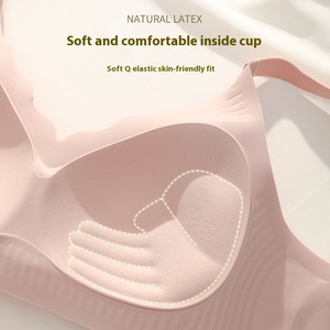 Soutien-gorge sans armatures pour femme, coupe 3/4, sans coutures, bretelles réglables, respirant, dos en U, usage quotidien, Spandex/Nylon - Product Image 2