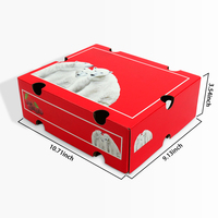 Boîte d'emballage pour fruits en carton ondulé imprimée sur mesure, boîte d'emballage pliable pour fruits frais, pour fraises, cerises, bleuets