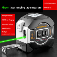 Ruban à mesurer intelligent Probon 60m 3 en 1 outils de mesure ruban à mesurer laser avec écran LCD télémètre laser