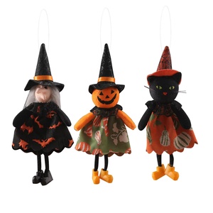 Adornos de Halloween lindos muñecos de peluche bruja calabaza araña fantasma colgante DIY Horror casa jardín decoración Halloween decoración 2024 - Product Image 1