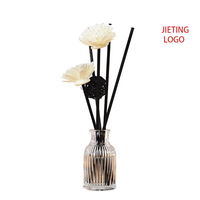 Bouteilles de diffuseur de roseau de décor d'arôme avec le verre clair rond vide en gros 50ml 250ml décoration de la maison cosmétique et boîte de papier
