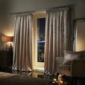 Quality Faux Velour Pencil Pleat Tape Top Fully Lined Silver <strong>Grey</strong> <strong>Crushed</strong> <strong>Velvet</strong> <strong>Curtains</strong> - Product Image 4