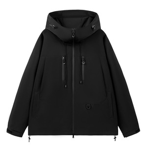 Aoyema personalizzato di alta qualità autunno inverno nuovo cappotto da donna da esterno antivento comoda <span class=keywords><strong>giacca</strong></span> ampia con cerniera con cappuccio - Product Image 4