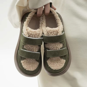 Baskets tendance pour femmes, chaudes et <span class=keywords><strong>fourrées</strong></span>, à double bride, chaussures décontractées pour l'automne et l'hiver - Product Image 3