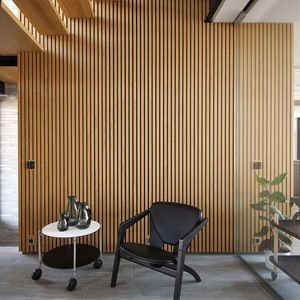 Panneaux acoustiques Akupanel en bois plaqué MDF noir à forte absorption acoustique pour hôtel moderne HAORAN - Product Image 1