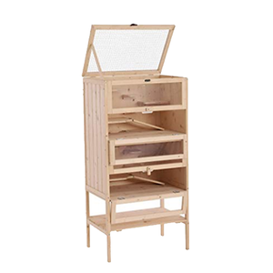 4 परतों लकड़ी हम्सटर पिंजरे डिजाइन के लिए छोटे पोल्ट्री अनुकूलित पालतू घर - Product Image 2