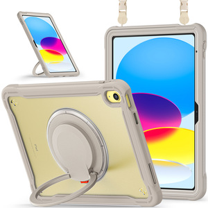 Suitable for 2025 iPad 11th generation tablet case with rotating stand, 12.9-inch wrist strap, shockproof full-cover tablet case - Product Image 2