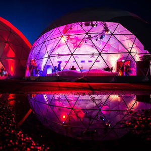 Dôme géodésique KENTEN, grand et durable, pour événements, 20 m, 25 m, 30 m de diamètre, tentes en métal pour fêtes, mariages, événements, 500 personnes - Product Image 4