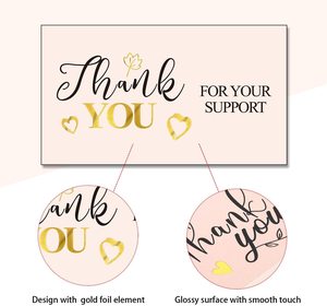 بطاقات عمل "thank you" مطبوعة مخصصة عالية الجودة خيارات ملونة من ورق الأوفست والفن - Product Image 5
