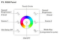 Contrôleur de lumière RGB à télécommande Bincolor P3+T3, interrupteur tactile mural en verre, variateur tactile mural