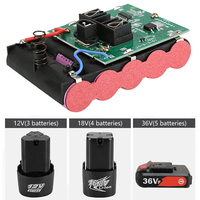 Perceuse sans fil 36V, tournevis électrique à 2 vitesses, batterie au lithium 1,5Ah, outils électriques rechargeables, mandrin de 1/2 pouce, couple maximal de 200 Nm
