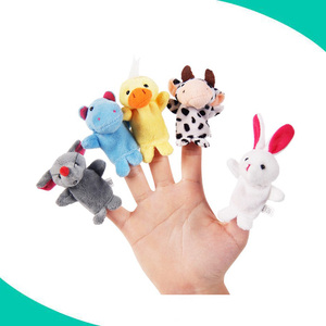 Tùy Chỉnh Hình Dạng Động Vật Figger Con Rối Đồ Chơi Sang Trọng Trẻ Em Quà Tặng Thú Nhồi Bông Động Vật Mềm Vịt Con Rối Ngón Tay - Product Image 1