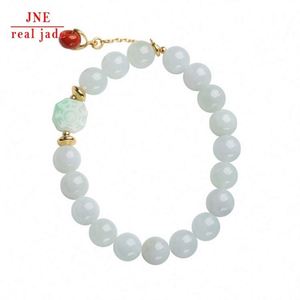 Bracelet en émeraude naturelle, agate rouge du Sud porte-bonheur, style ethnique rétro, petit pendentif goutte, bracelet tendance pour femme - Product Image 1
