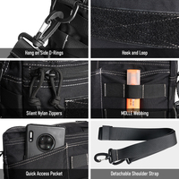 Sac à dos latéral tactique élégant de style extérieur (noir) – Vente en gros usine – Sac bandoulière – Sac de service