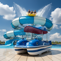 Bateau électrique Dolphin en fibre de verre durable, équipement de jeux aquatiques pour parc aquatique, pour 4 personnes