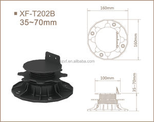 Supporto Regolabile in Plastica per Travetti di Pavimentazione, Piedini per Drenaggio XF-T202B 35-70 mm - Product Image 3